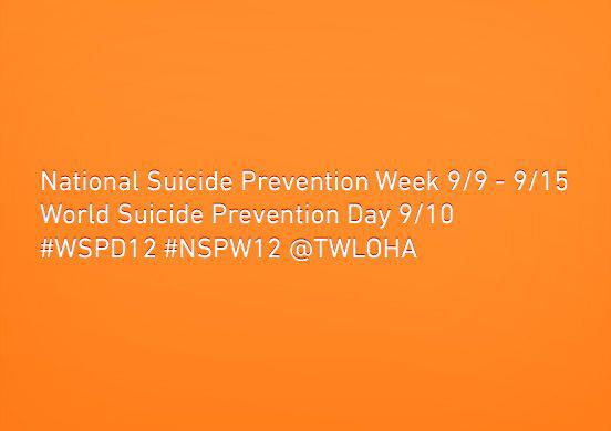 National Suicide Prevention Week: 9/9 – 9/15
